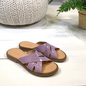 OCRA sandal punch vernice Lilla