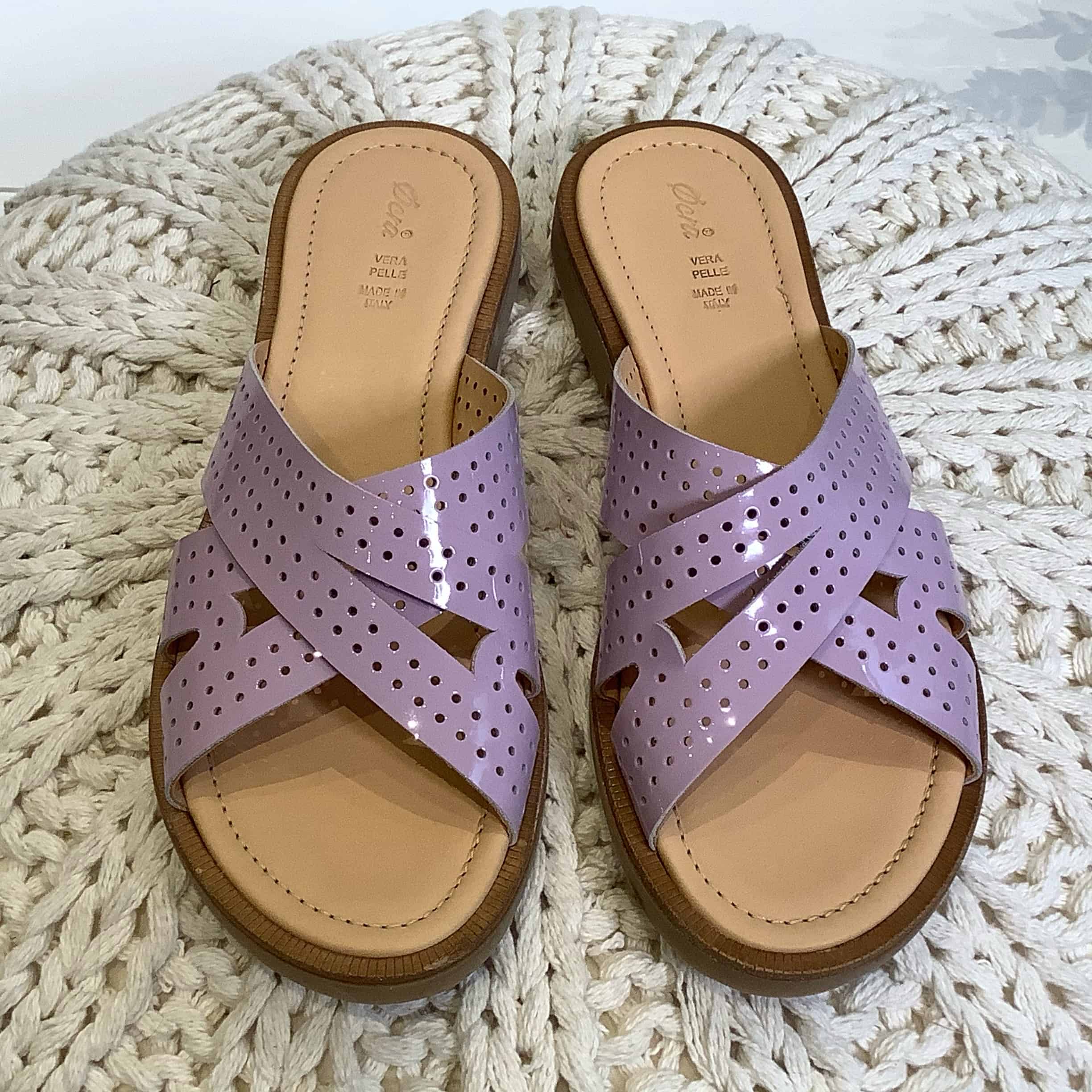 OCRA sandal punch vernice Lilla - Afbeelding 3