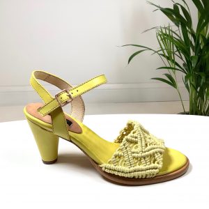 Neosens vlecht pump, yellow