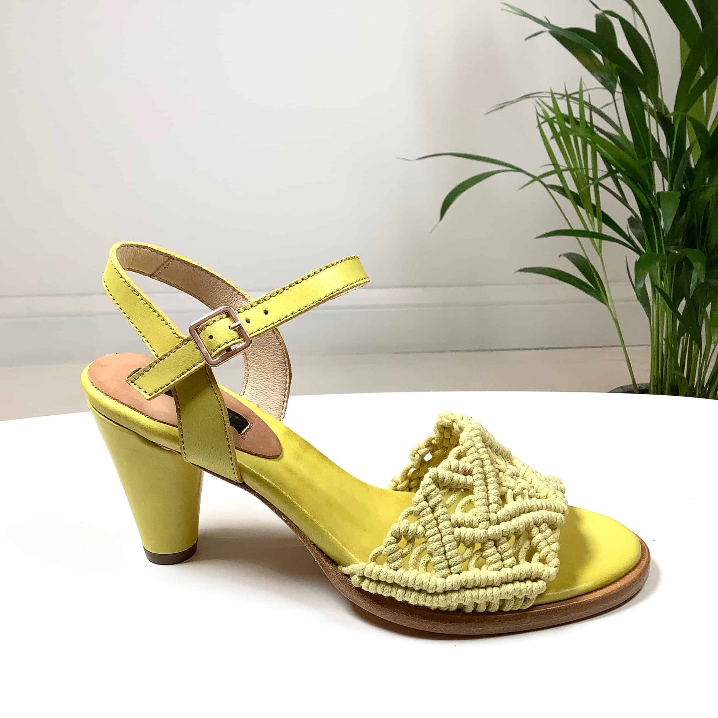 Neosens vlecht pump, yellow