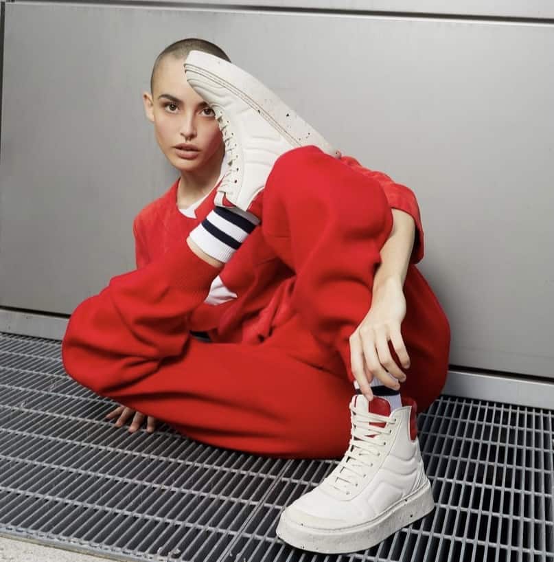 OA non, basket white-red - Afbeelding 5