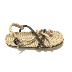 Nomadic State of Mind, Toe Joe rope sandal, beige-sage