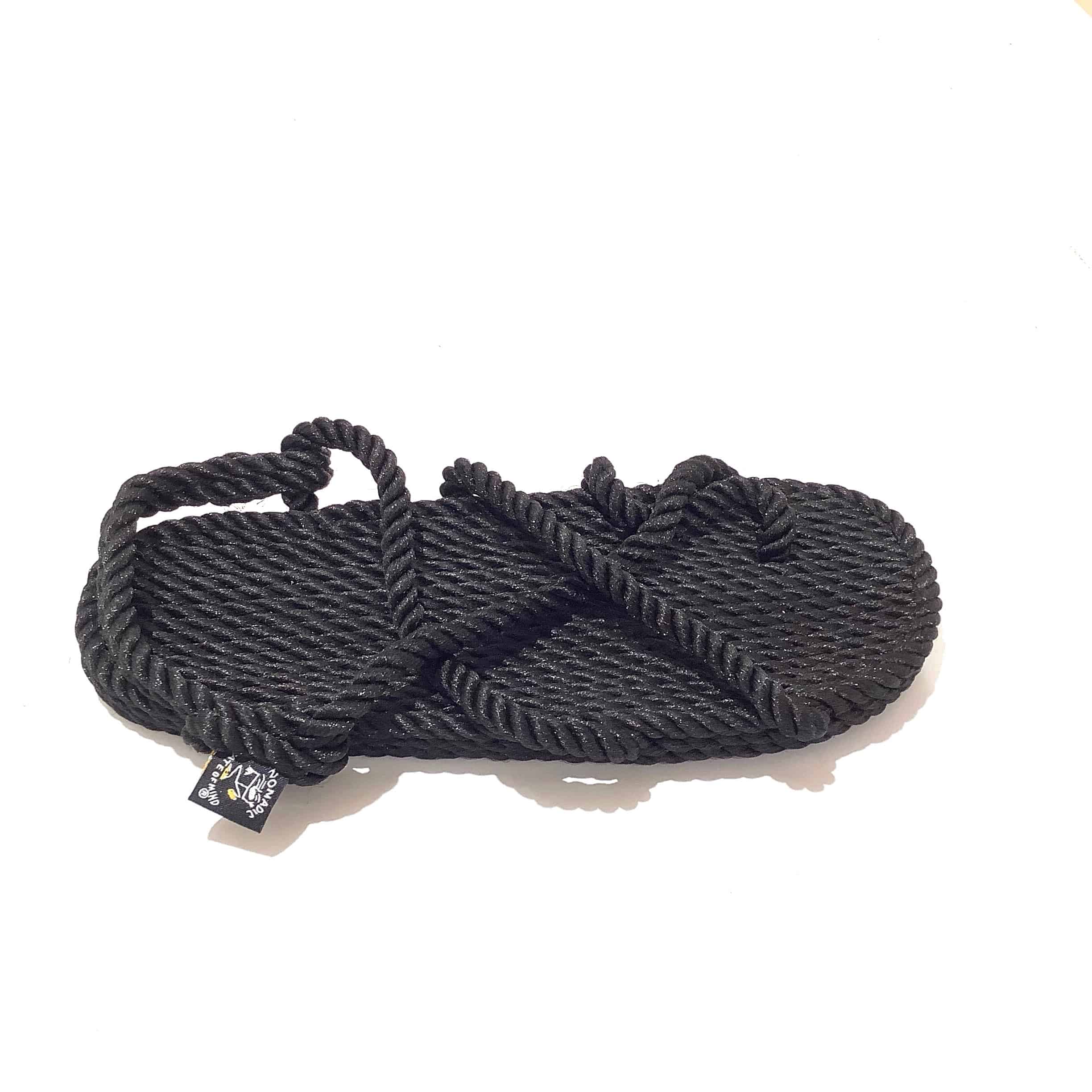 Nomadic State of Mind, Kyma rope sandal, black