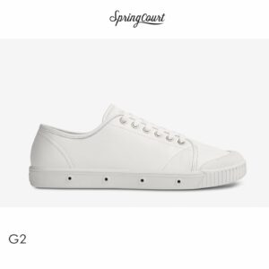 Spring Court G2 low, leather White