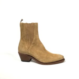 Cordwainer western style stretch boot, Camel-brown