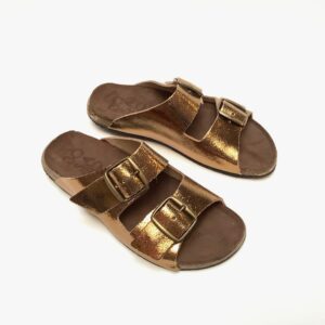 Bosabo adjustable sandal, metal Ambre