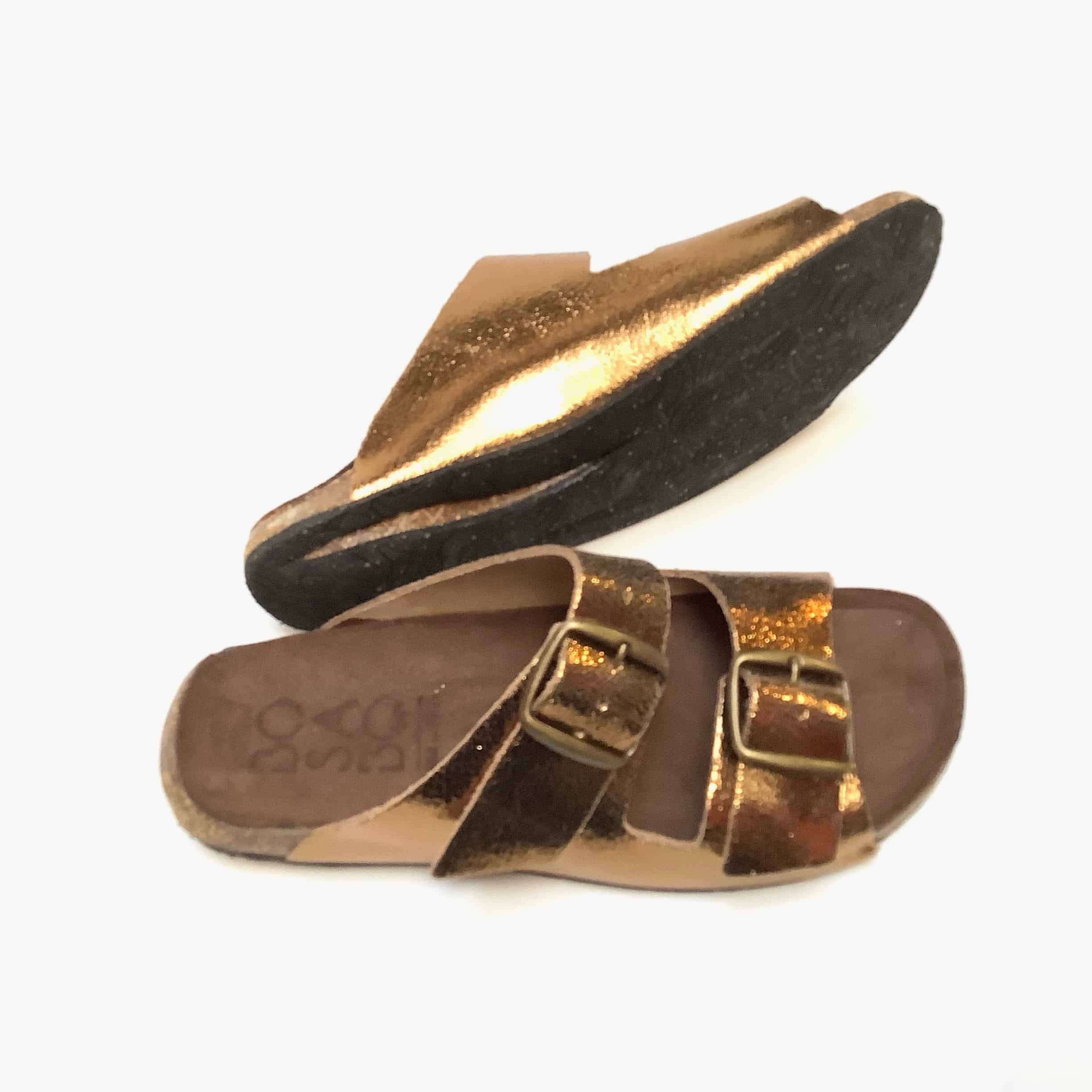 Bosabo adjustable sandal, metal Ambre - Afbeelding 2