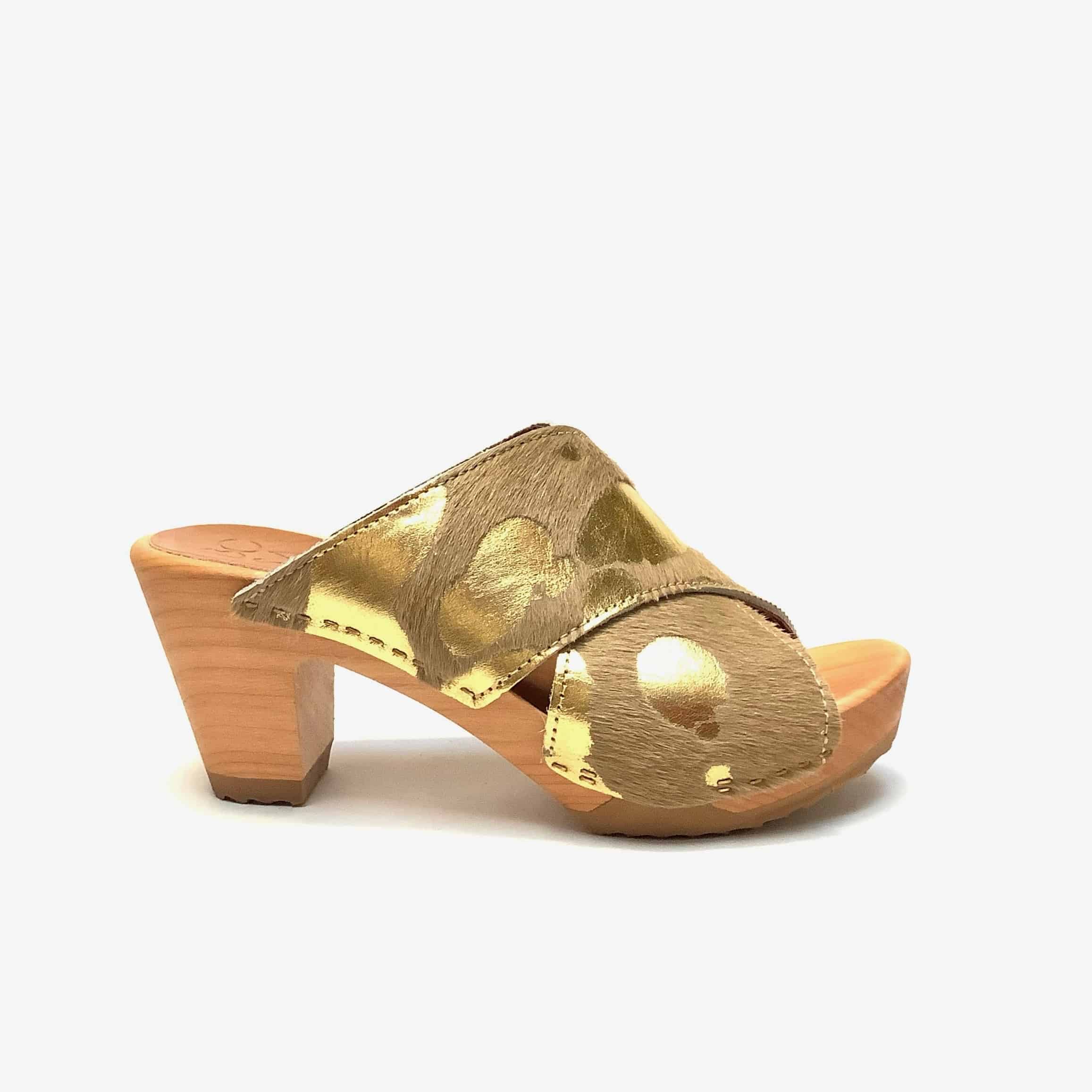 Bosabo cross band clog, Pony-Gold