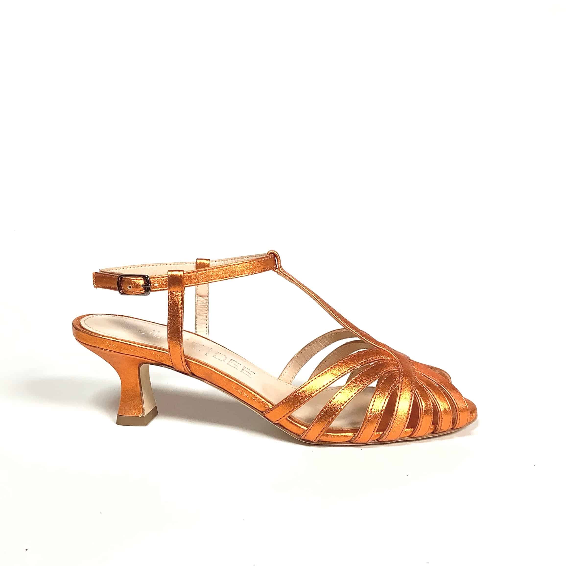 Julie Dee elegant sandal, Jelly-orange