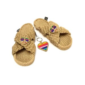 Nomadic State of Mind, Slide X rope Girls-sandal, Beige peace