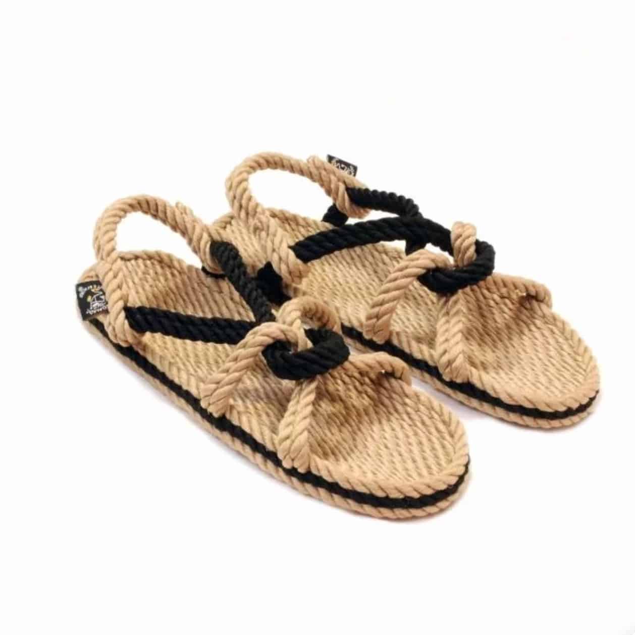 Nomadic State of Mind, MM rope Girls-sandal, Beige-black