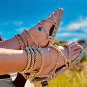 Nomadic State of Mind, Romano rope Girls-sandal, Beige-gold