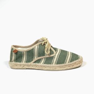 Suyute, laces espadrille Kaki-green