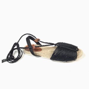 Suyute, rope jute sandal, Black