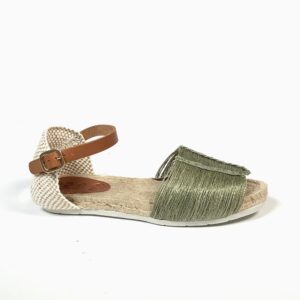 Suyute, cotton jute sandal, Green