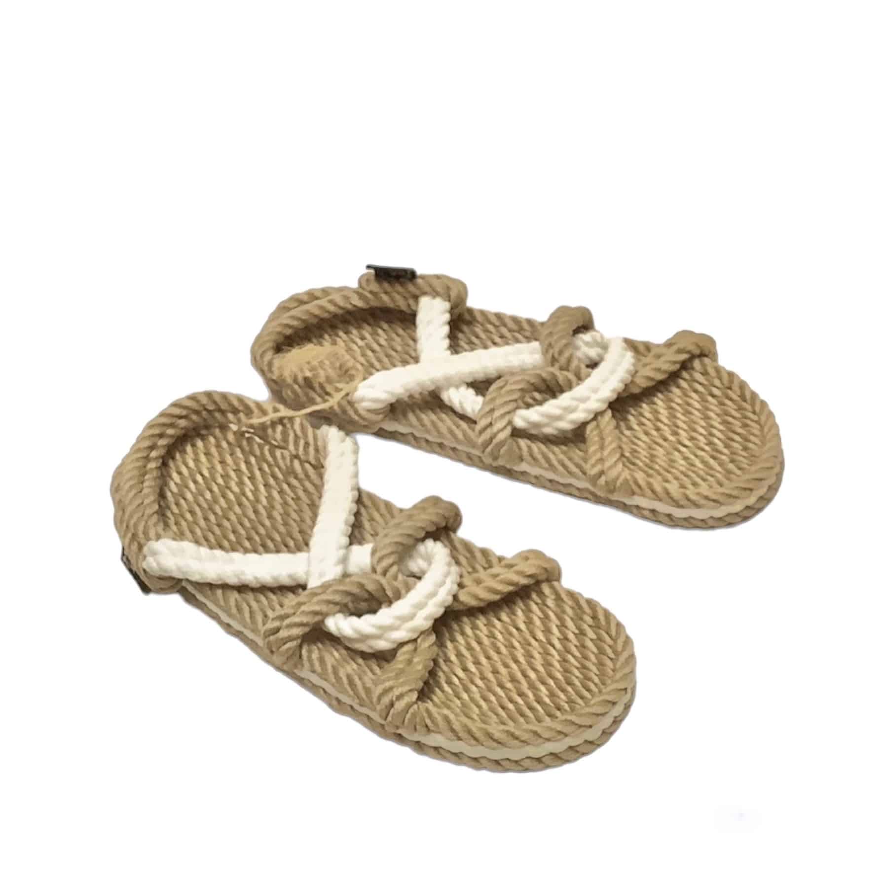 Nomadic State of Mind, MM rope Girls-sandal, Beige-white