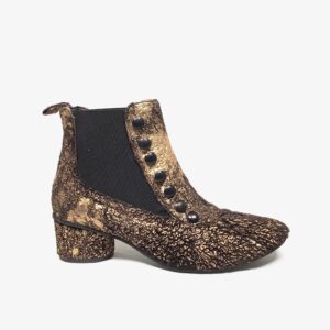 Kudetà ankle-chelsea boot, rough leather Gold/black