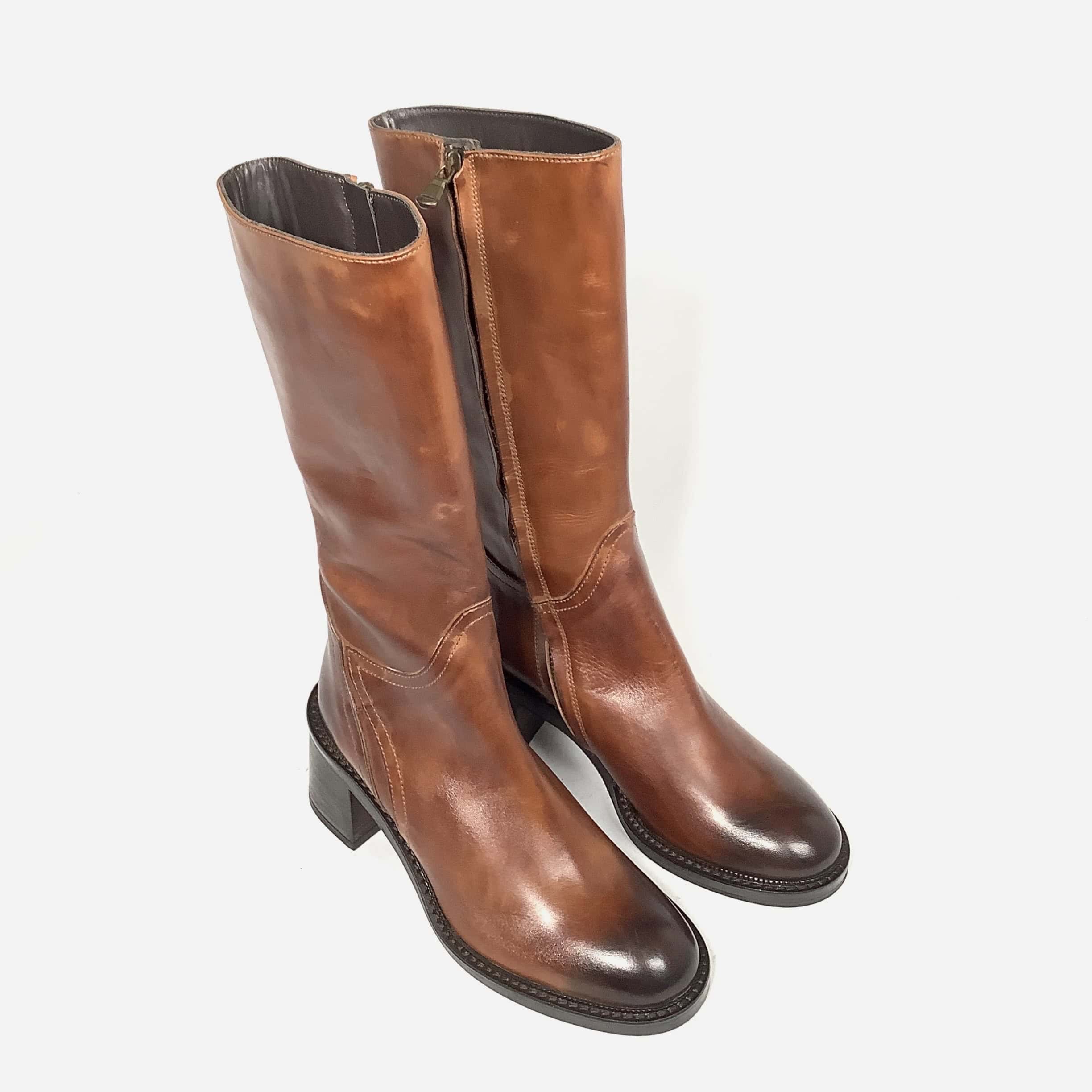 JP-David zipper-boot, cuoio brown - Afbeelding 2