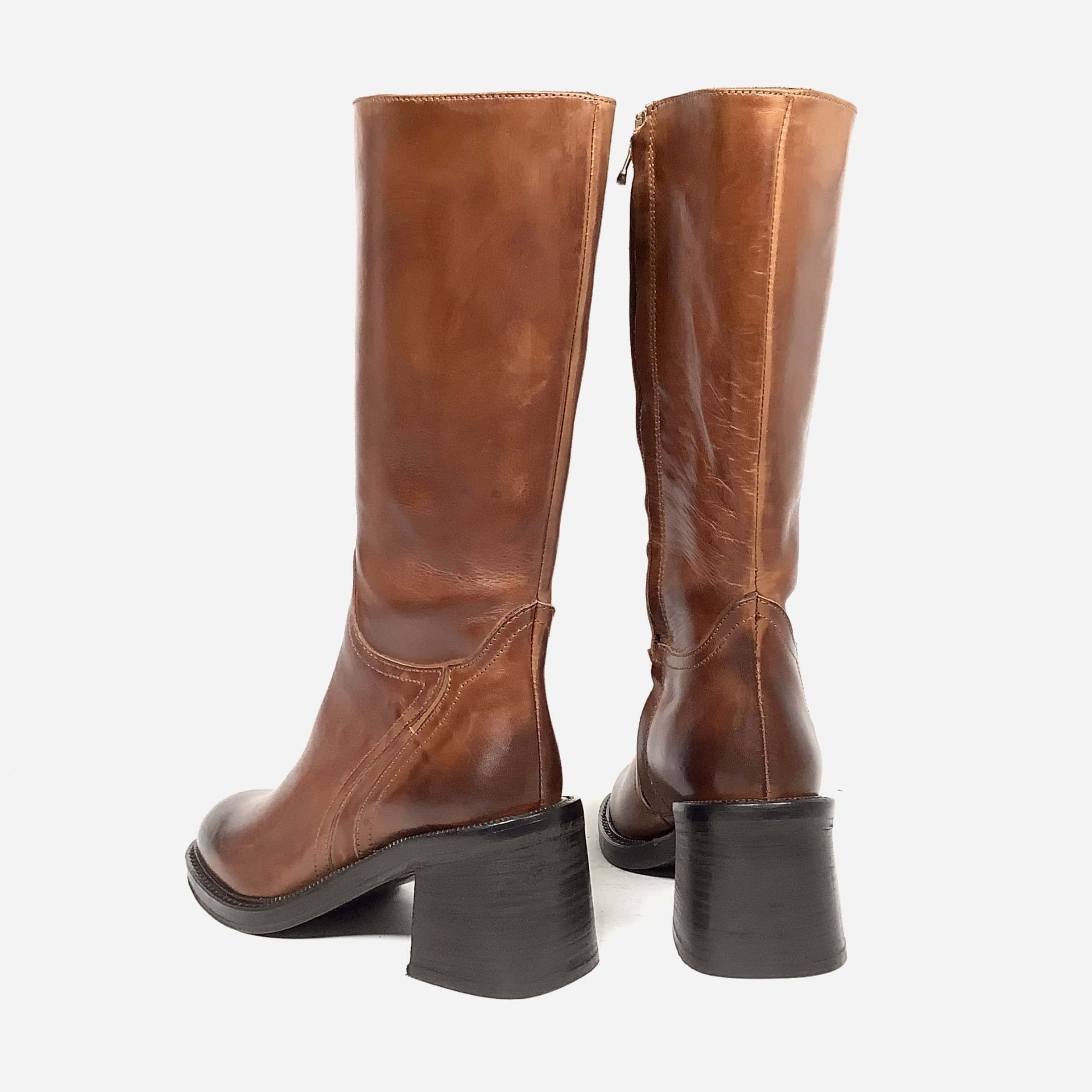JP-David zipper-boot, cuoio brown - Afbeelding 3