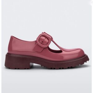 Melissa Jackie rain-mocassin, Burgundy rose