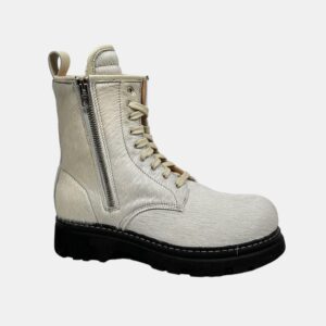 OCRA mid zip-bottine, pony White