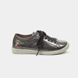 Softinos Ica punch sneaker, Graphite silver