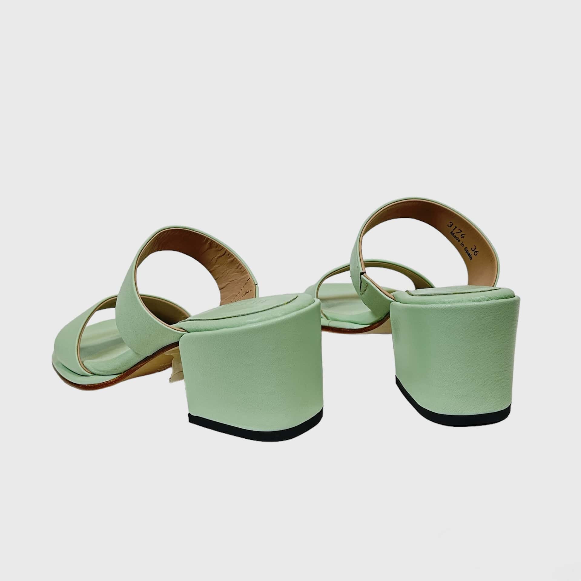 Neosens blok-heel sandal, pastel green - Afbeelding 2