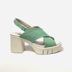 ART hi-heel velcro sandal, Mint