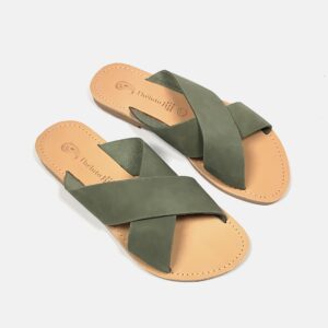 Théluto Gaelles step-in sandal, nubuck Kaki